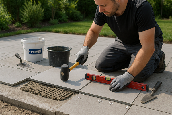 How to lay paving slabs on concrete: A step-by-step guide