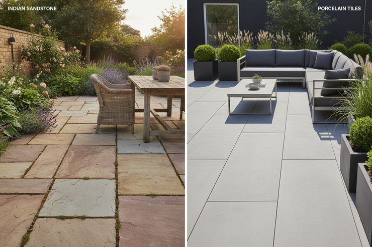Indian sandstone vs Porcelain