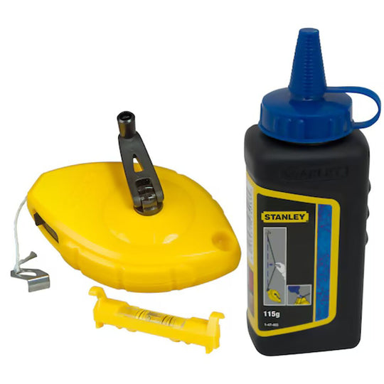 Stanley  Chalk Line 30Mtr Blue Chalk and Line Level
