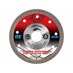 OX PRO 115mm Porcelain 2cm Diamond Cutting Blade 22mm Bore