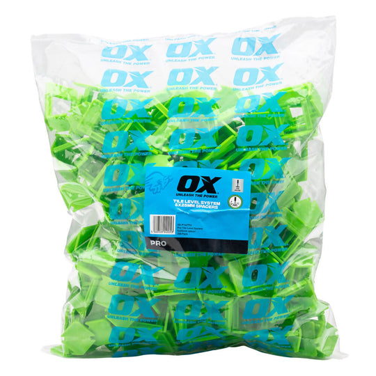 Ox Pro Level Spacers 5mm x 25mm Bag of 250