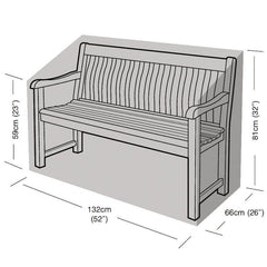 Premium 2 Seater Bench Cover Black