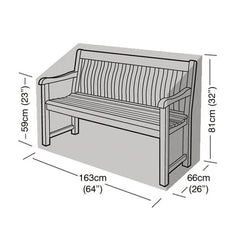 Poly 3 Seater Bench Cover Black
