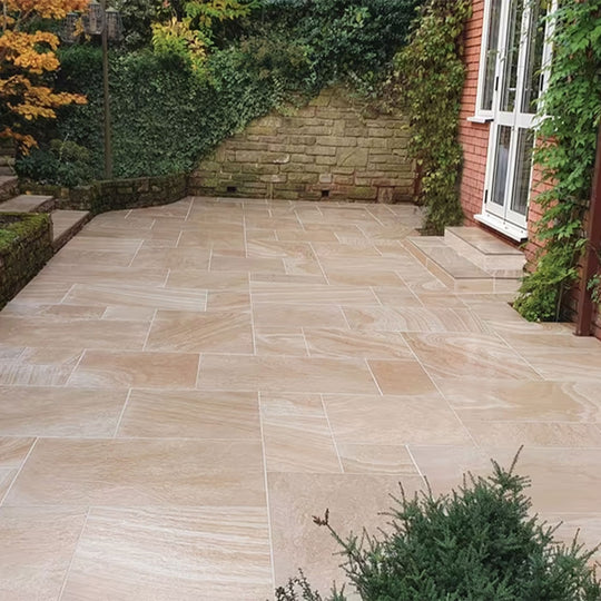 Porcelain Sandstone Paving Patina Project Pack 14.78m2